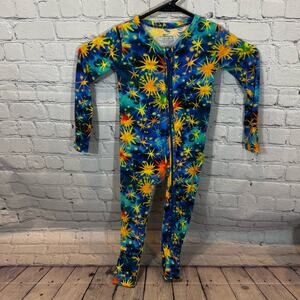 Muse Threads Star Pattern Bamboo Zippie Romper